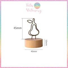 [HOTIS] Kẹp gỗ để bàn, kẹp ảnh đế gỗ, kẹp giấy ghi chú, trang trí decor bàn