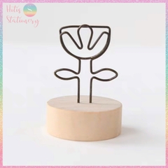 [HOTIS] Kẹp gỗ để bàn, kẹp ảnh đế gỗ, kẹp giấy ghi chú, trang trí decor bàn