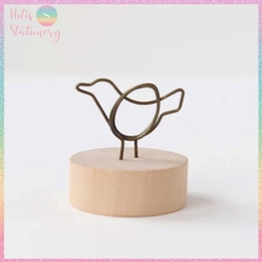 [HOTIS] Kẹp gỗ để bàn, kẹp ảnh đế gỗ, kẹp giấy ghi chú, trang trí decor bàn