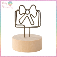 [HOTIS] Kẹp gỗ để bàn, kẹp ảnh đế gỗ, kẹp giấy ghi chú, trang trí decor bàn