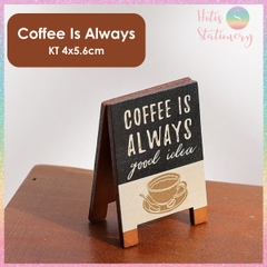 [HOTIS] Kẹp gỗ để bàn Coffee Beer kẹp ảnh đế gỗ, kẹp giấy ghi chú, trang trí decor bàn