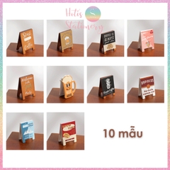 [HOTIS] Kẹp gỗ để bàn Coffee Beer kẹp ảnh đế gỗ, kẹp giấy ghi chú, trang trí decor bàn