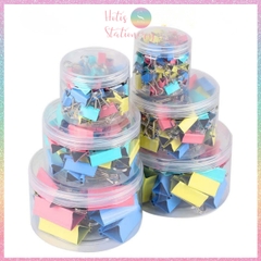 [HOTIS] Kẹp Bướm Kim Loại 25mm Nhiều Màu - Set 12/24/48 Kẹp Tài Liệu Chắc Chắn, Đa Dụng