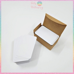 [HOTIS] Hộp 100 tờ thẻ cứng/ bưu thiếp trống/ thẻ vẽ tay/ bìa cứng 2 mặt/ thẻ graffiti/ handmade DIY - 9x5.4cm