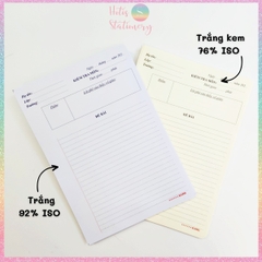 [HOTIS] Giấy kiểm tra cấp II, III khổ B5 KLONG - Tờ đơn & Tờ đôi