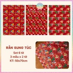 [HOTIS] Set 6 tờ Giấy gói quà Tết Rắn Ất Tỵ, giấy gói quà cao cấp, khổ lớn - KT 50x70cm