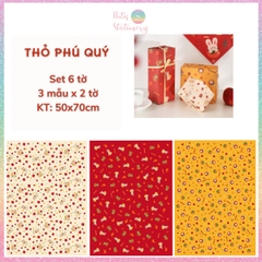 [HOTIS] Set 6 tờ Giấy gói quà Tết Rắn Ất Tỵ, giấy gói quà cao cấp, khổ lớn - KT 50x70cm