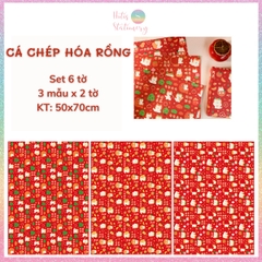 [HOTIS] Set 6 tờ Giấy gói quà Tết Rắn Ất Tỵ, giấy gói quà cao cấp, khổ lớn - KT 50x70cm