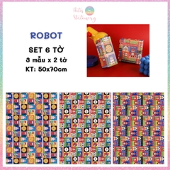 [HOTIS] Set 6 tờ Giấy gói quà tặng Sinh Nhật, giấy bao tập vở, giấy gói quà cao cấp, khổ lớn - KT 50x70cm