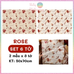 [HOTIS] Set 6 tờ Giấy gói quà tặng Sinh Nhật, giấy bao tập vở, giấy gói quà cao cấp, khổ lớn - KT 50x70cm