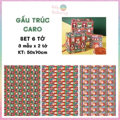 [HOTIS] Set 6 tờ Giấy gói quà tặng Sinh Nhật, giấy bao tập vở, giấy gói quà cao cấp, khổ lớn - KT 50x70cm