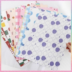 [HOTIS] Set 6 tờ Giấy gói quà tặng Sinh Nhật, giấy bao tập vở, giấy gói quà cao cấp, khổ lớn - KT 50x70cm