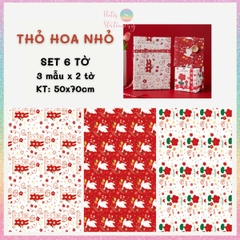 [HOTIS] Set 6 tờ Giấy gói quà tặng Sinh Nhật, giấy bao tập vở, giấy gói quà cao cấp, khổ lớn - KT 50x70cm