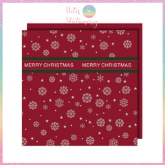 [HOTIS] Set 5 Tờ Giấy Gói Quà Noel Ánh Kim Sang Trọng 57x57cm - Giấy Gói Quà Giáng Sinh Cao Cấp Chống Thấm