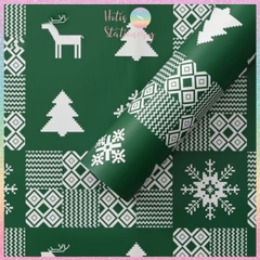 [HOTIS] Set 5 Tờ Giấy Gói Quà Noel Ánh Kim Sang Trọng 57x57cm - Giấy Gói Quà Giáng Sinh Cao Cấp Chống Thấm