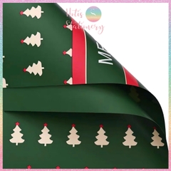 [HOTIS] Set 5 Tờ Giấy Gói Quà Noel Ánh Kim Sang Trọng 57x57cm - Giấy Gói Quà Giáng Sinh Cao Cấp Chống Thấm