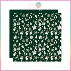 [HOTIS] Set 5 Tờ Giấy Gói Quà Noel Ánh Kim Sang Trọng 57x57cm - Giấy Gói Quà Giáng Sinh Cao Cấp Chống Thấm