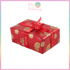 [HOTIS] Set 5 Tờ Giấy Gói Quà Tết, Gói Hoa Cao Cấp Họa Tiết Mạ Vàng – Giấy Hai Màu Chống Thấm Nước (55x54cm)