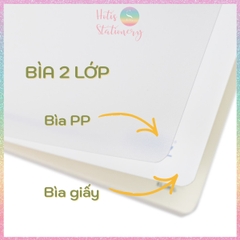 [HOTIS] Sổ Còng Nhựa 2 Đầu Lite Binder Dash Caro / InviDot Line A5 120 Trang - Bìa PP Chống Thấm, Giấy 100GSM
