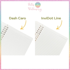 [HOTIS] Sổ Còng Nhựa 2 Đầu Lite Binder Dash Caro / InviDot Line A5 120 Trang - Bìa PP Chống Thấm, Giấy 100GSM