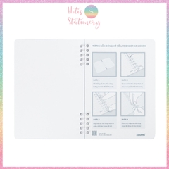 [HOTIS] Sổ Còng Nhựa 2 Đầu Lite Binder Dash Caro / InviDot Line A5 120 Trang - Bìa PP Chống Thấm, Giấy 100GSM