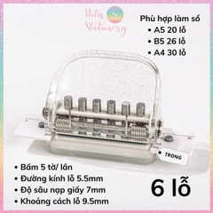 [HOTIS] Bấm lỗ giấy 3/ 6 lỗ A4/ B5/ A5 KW-triO làm ruột sổ còng binder, đục lỗ giấy sổ còng