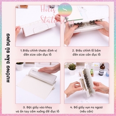 [HOTIS] Bấm lỗ giấy A7/ A6/ A5/ B5 KW-triO làm ruột sổ còng binder 6/ 9 lỗ