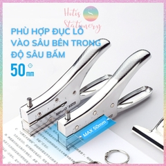 [HOTIS] Kìm bấm lỗ 3mm/ 6mm, bấm sâu tối đa 5cm, dụng cụ đục lỗ cầm tay, Large Depth Hole Punch