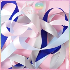 [HOTIS]  Lẻ 1m/ 5m - Ruy băng lụa satin trơn làm nơ, buộc hoa, gói quà - Bản rộng 2.5cm