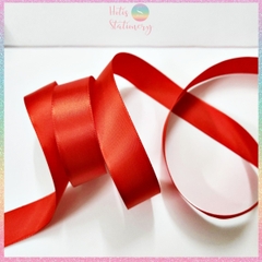 [HOTIS]  Lẻ 1m/ 5m - Ruy băng lụa satin trơn làm nơ, buộc hoa, gói quà - Bản rộng 2.5cm