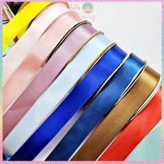 [HOTIS]  Lẻ 1m/ 5m - Ruy băng lụa satin trơn làm nơ, buộc hoa, gói quà - Bản rộng 2.5cm