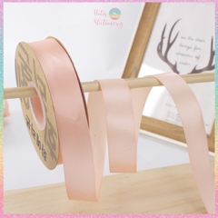 [HOTIS] Cuộn 33m/ 80m Ruy băng lụa satin trơn làm nơ, bó hoa, gói quà - Bản rộng 2.5cm
