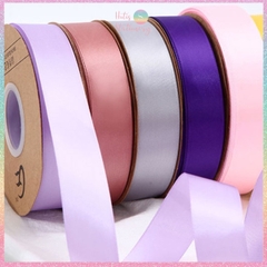 [HOTIS] Cuộn 33m/ 80m Ruy băng lụa satin trơn làm nơ, bó hoa, gói quà - Bản rộng 2.5cm