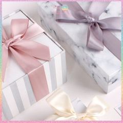 [HOTIS] Cuộn 33m/ 80m Ruy băng lụa satin trơn làm nơ, bó hoa, gói quà - Bản rộng 2.5cm