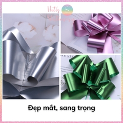 [HOTIS] Set 5 cái Nơ bóng dây rút, nơ bướm rút bông lớn, gói quà sinh nhật, tiệc cưới, giỏ quà tết, quà tặng khách hàng