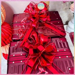 [HOTIS] Nơ ruy băng tú cầu Song Hỷ 6.4cm, nơ cưới dây rút phối voan trang trí tiệc cưới, đám hỏi, nơ gắn xe hoa