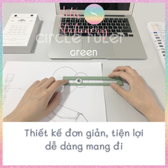 [HOTIS] Thước kẻ vẽ hình tròn đa năng Circle Ruler có thể điều chỉnh bán kính