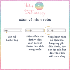 [HOTIS] Thước kẻ vẽ hình tròn đa năng Circle Ruler có thể điều chỉnh bán kính