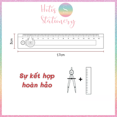 [HOTIS] Thước kẻ vẽ hình tròn đa năng Circle Ruler có thể điều chỉnh bán kính