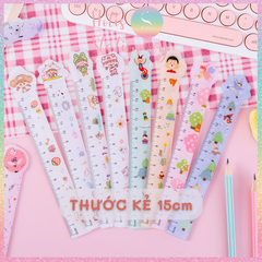 [HOTIS] Thước nhựa 15cm / 20cm in họa tiết hoạt hình dễ thương