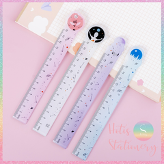[HOTIS] Thước nhựa 15cm / 20cm in họa tiết hoạt hình dễ thương