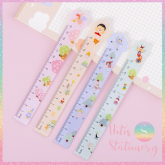 [HOTIS] Thước nhựa 15cm / 20cm in họa tiết hoạt hình dễ thương