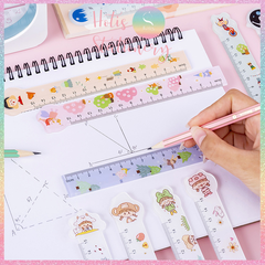 [HOTIS] Thước nhựa 15cm / 20cm in họa tiết hoạt hình dễ thương