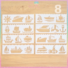 [HOTIS] Thước nhựa rỗng vẽ họa tiết dễ thương- Set 4 hoặc 8 cái