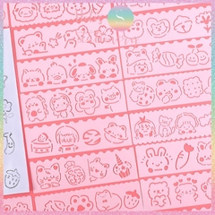 [HOTIS] Thước nhựa rỗng vẽ họa tiết dễ thương- Set 4 hoặc 8 cái