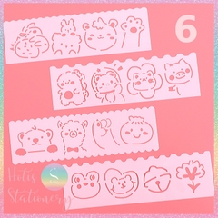 [HOTIS] Thước nhựa rỗng vẽ họa tiết dễ thương- Set 4 hoặc 8 cái