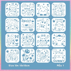 Thước nhựa rỗng Hotis vẽ hình, tô màu, hoạt tiết hoạt hình dễ thương