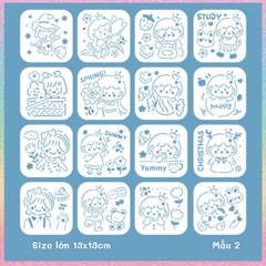 Thước nhựa rỗng Hotis vẽ hình, tô màu, hoạt tiết hoạt hình dễ thương