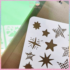 Thước nhựa rỗng Hotis vẽ hình, tô màu, hoạt tiết hoạt hình dễ thương - Set 4 tấm size A5