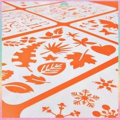 Thước nhựa rỗng Hotis vẽ hình, tô màu, hoạt tiết hoạt hình dễ thương - Set 4 tấm size A5